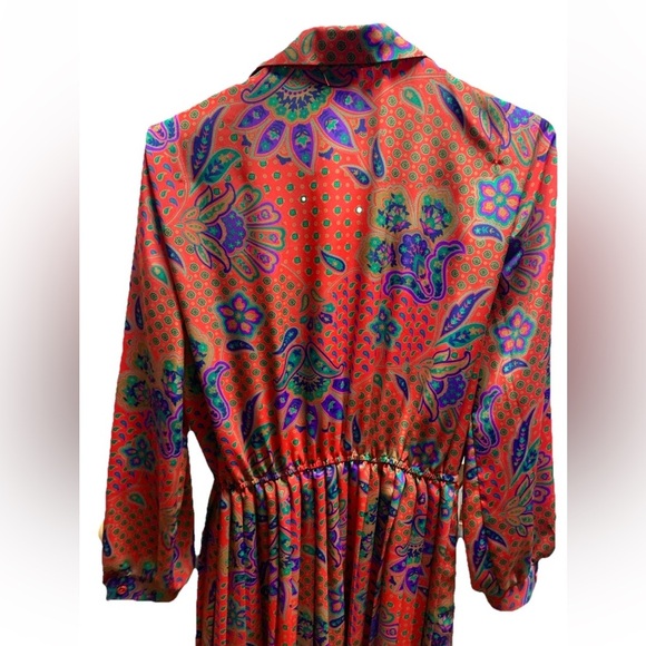 Vintage Women’s Lady Carol of New York Petites 80’s Paisley Dress size 10 - Picture 4 of 5